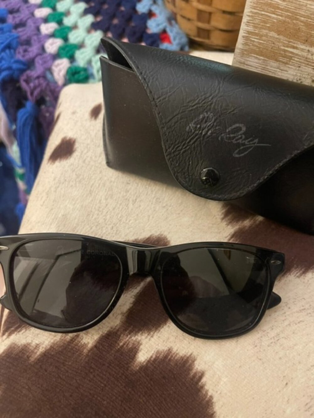 Rio Ray Coronado R332 Black Sunglasses Unisex 54-18-143 w/Case